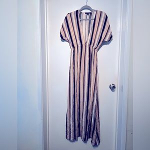 Forever 21 Pinstripe maxi dress size medium